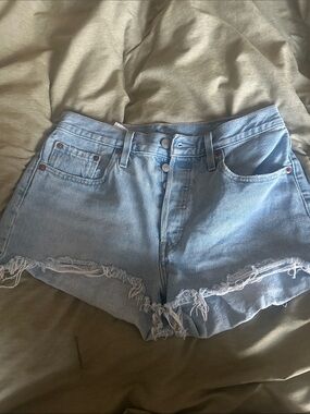 Levi's Light Blue 501 shorts